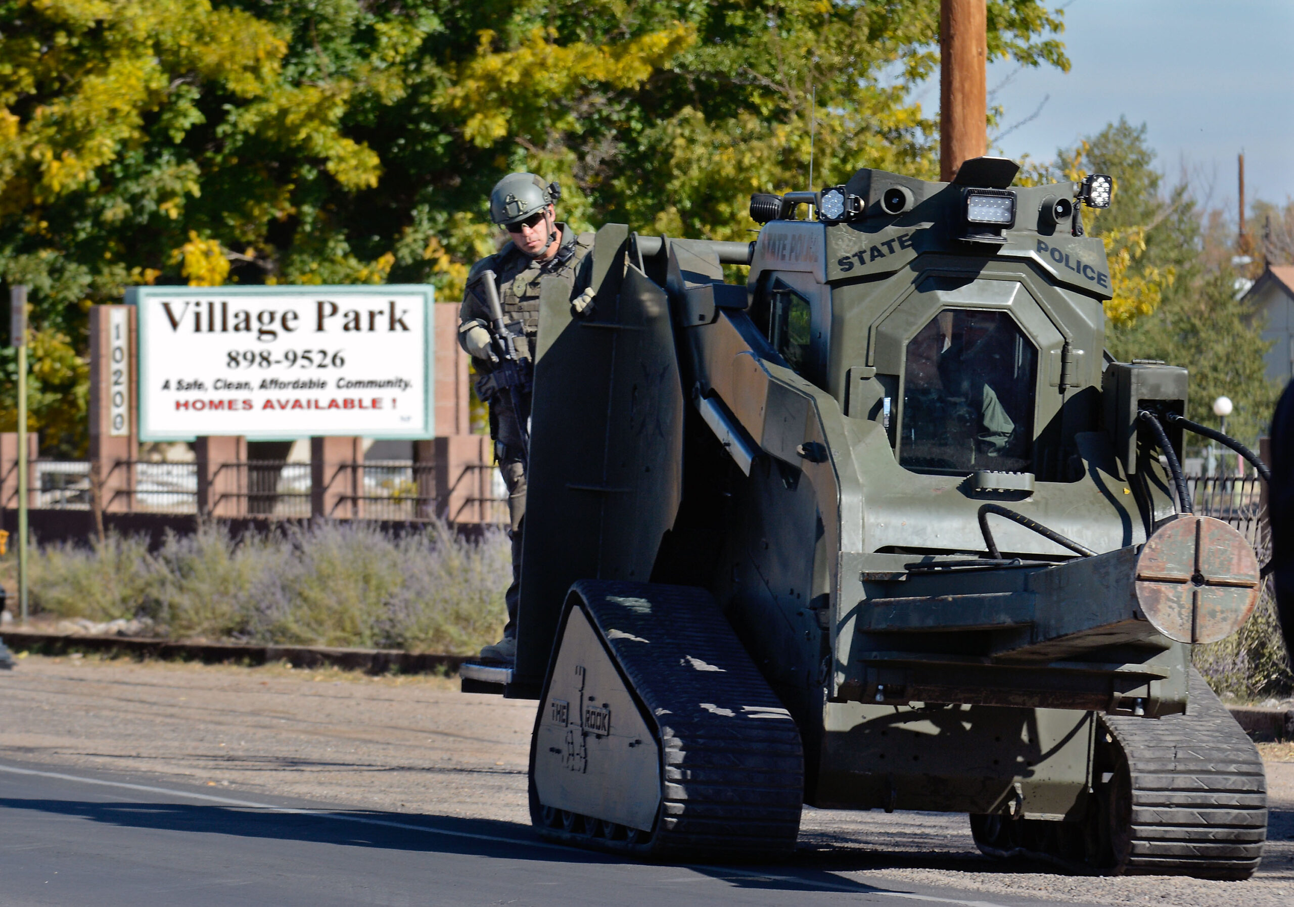 BCSO Off. involved shooting Officer riding and operating heavy machinery on city street near park